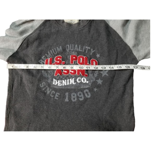 U.S. Polo Assn Long Sleeve Charcoal & Gray Unisex Wear Size Medium Pullover Red - Picture 5 of 11